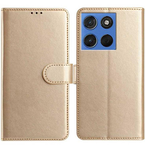 Moto G 2025 / Moto G 2026 Lambskin 8-card Slot Leather Phone Case - Gold